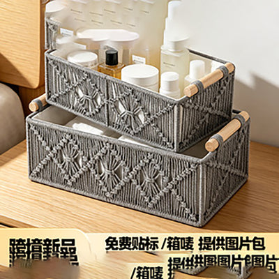 Best-Selling Handwoven Cotton Rope Storage Box - Desktop Organizer Set