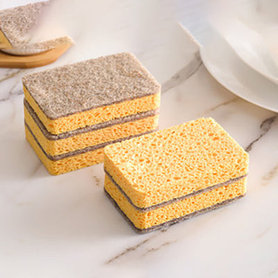 Natural Cellulose Sponge Cloth - Eco-Friendly Non-Stick Dish Scrubber