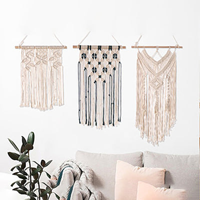 Bohemian Handwoven Wall Tapestry - Bedroom Boho Wall Hanging Decor