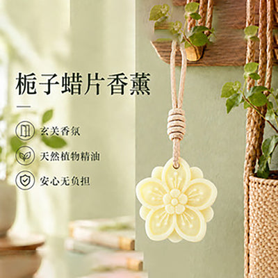 Gardenia Scented Wax Tablet - Solid Fragrance Hanging Air Freshener