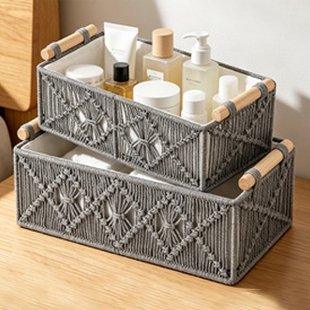 Handwoven Cotton Rope Storage Box Set