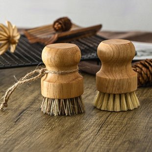 Wooden Handle Sisal Pot Brush