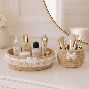 Handwoven Cotton Rope Desktop Organizer